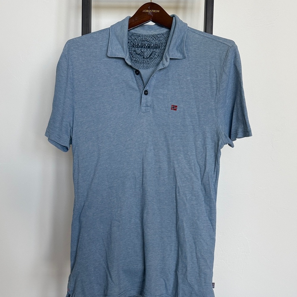 Napapijri Ealis Slate Blue Men's Polo Shirt M